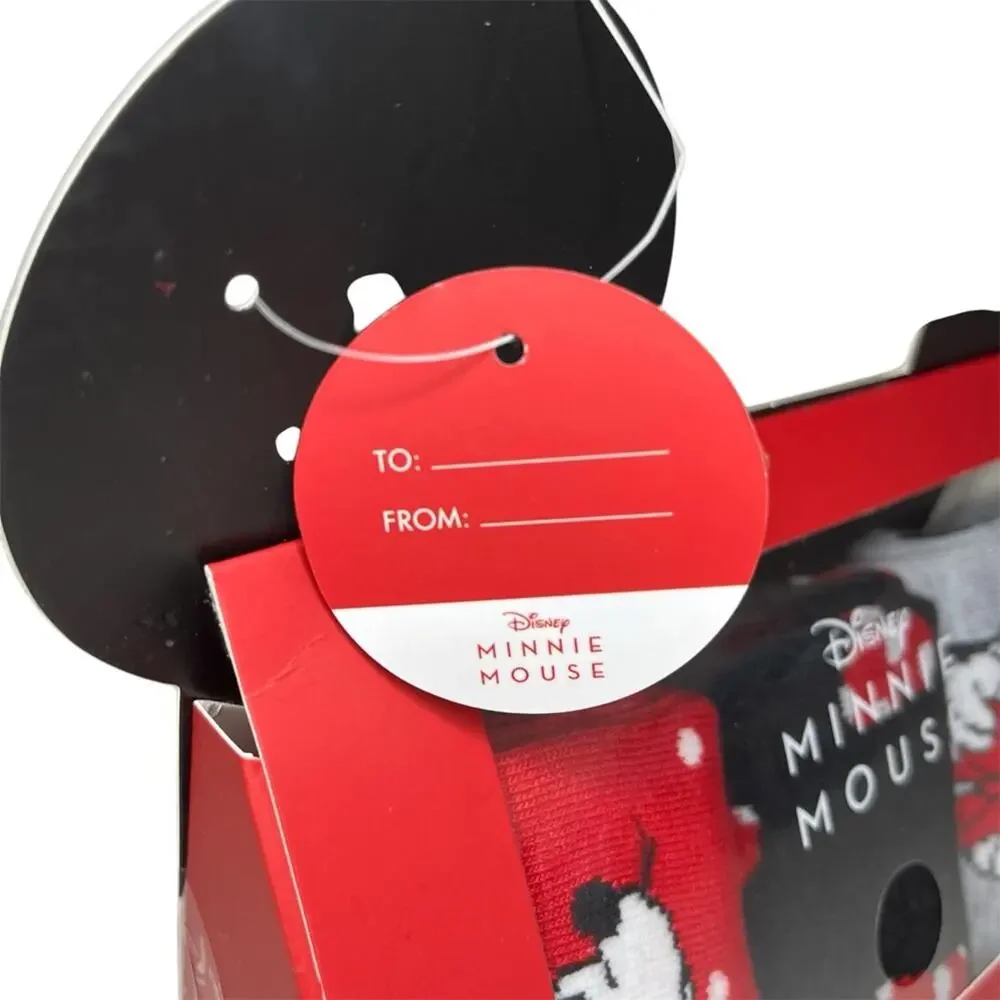 Disney Minnie Mouse Polka Dot 3 Crew Socks Gift Set